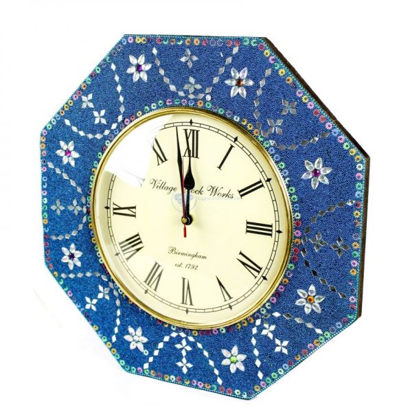 Nagina International Handmade Contemporary Beautifully Crafted Genuine Premium Wall Decor & Functional Time's Clock with Vintage Roman Dial Face | Premium Handcrafted Gifts & Decor