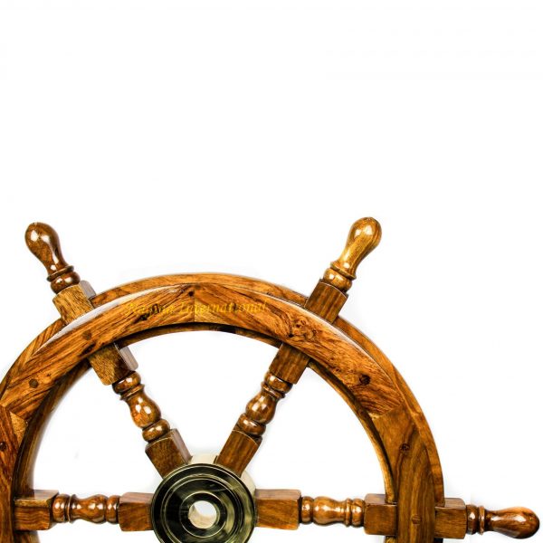 Natural Wood Ship Wheel