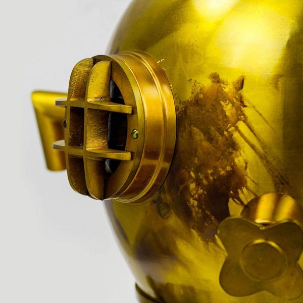 18" Shipwrecked Antique Brass Scuba Diving Nautical Helmet | Maritime Ship's Decorative Helmet | Nagina International