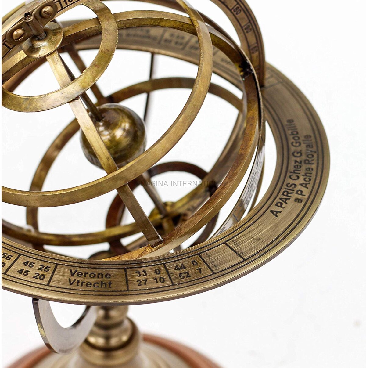 Nagina International Antique Finish Nautical Decor Armillary Zodiac Sphere Globe 9 Home Decorative