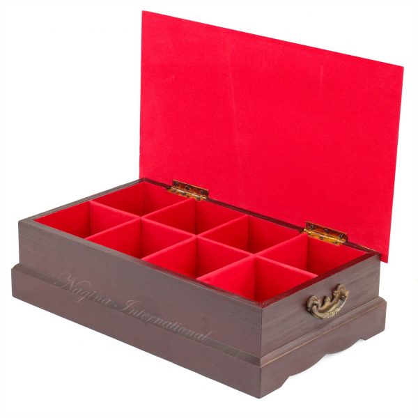 Large Dark Deep Rich Handcrafted Beautiful Tea Storage Chest | Tea Coffee Box | Nagina International