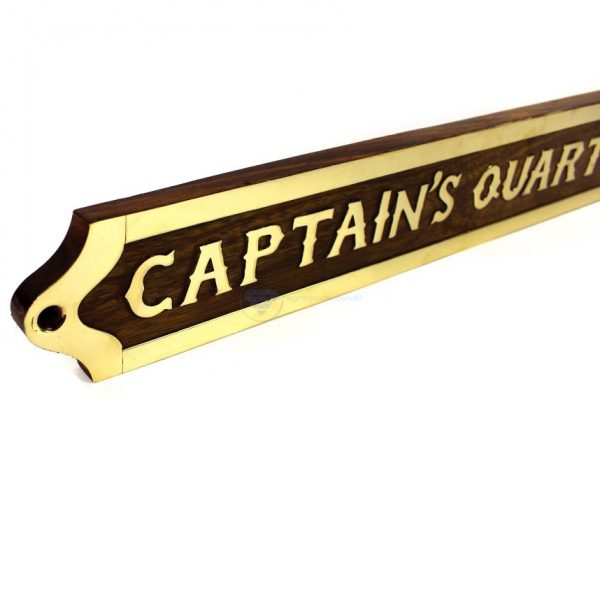 Wooden Plaque - Captain's Quarter