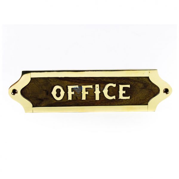 Nagina International Hand Crafted Wooden Designation & Title Name Plate | Nautical Wood Plaque & Door Sign | Captain's Maritime Nursery Home Wall Decor (Office)