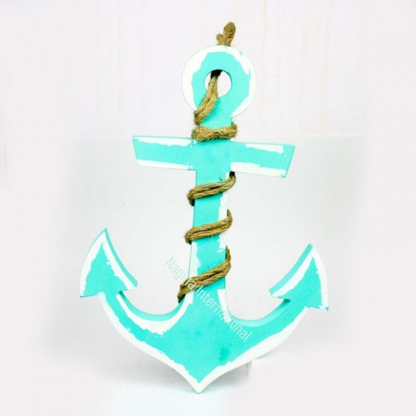 24" Green White Wall Hanging Anchor