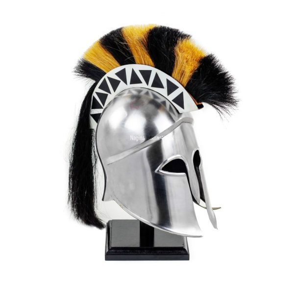 Medieval Knight Helmet With Plumes & Hair