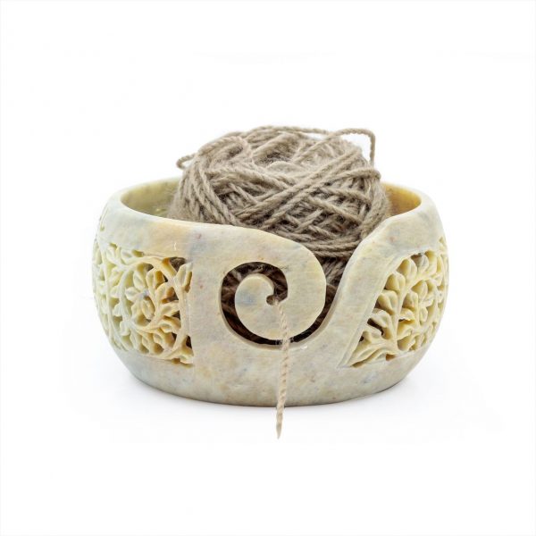Stone Carved Beautiful Yarn Ball Storage Bowls | Yarn Storage Bowl & Accessories | Nagina International