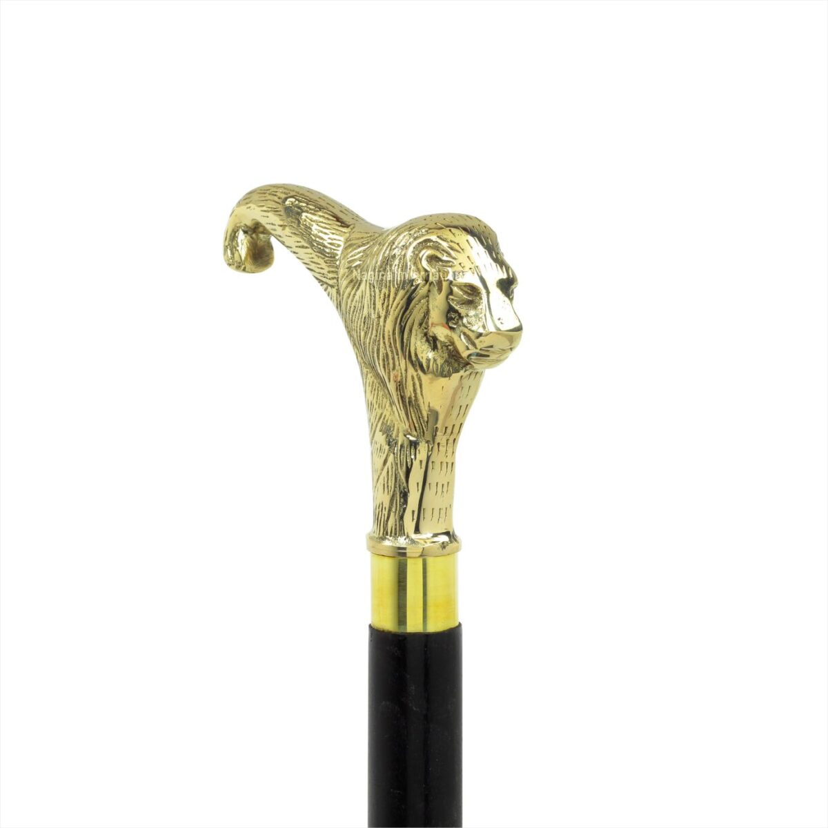 Details about / Nautical Victorian Brass Beautiful Handle Brown Twist Walking Cane 36 Inch Gift