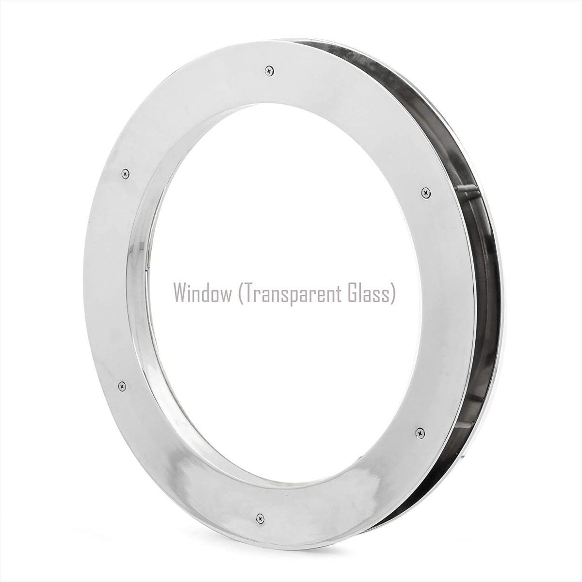 Deep Flange Nickel Premium Aluminum Premium Nautical Porthole Window with A Transparent Glass | Kitchen Home Decor Porthole Window | Nagina International (Nickel)