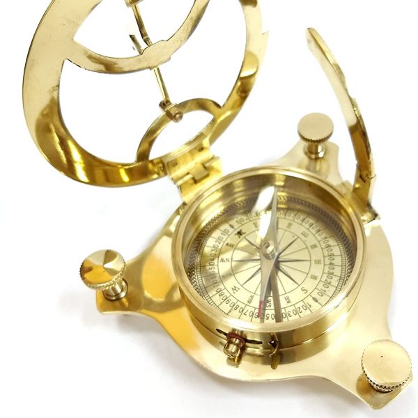 5" Sundial Compass Solid Brass Sun Dial